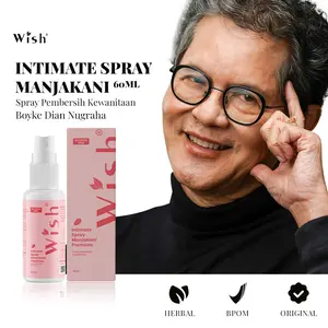 Wish Intimate Spray Manjakani 60ml – Spray Herbal Wanita, Bebas Bau & Segar Sepanjang Hari