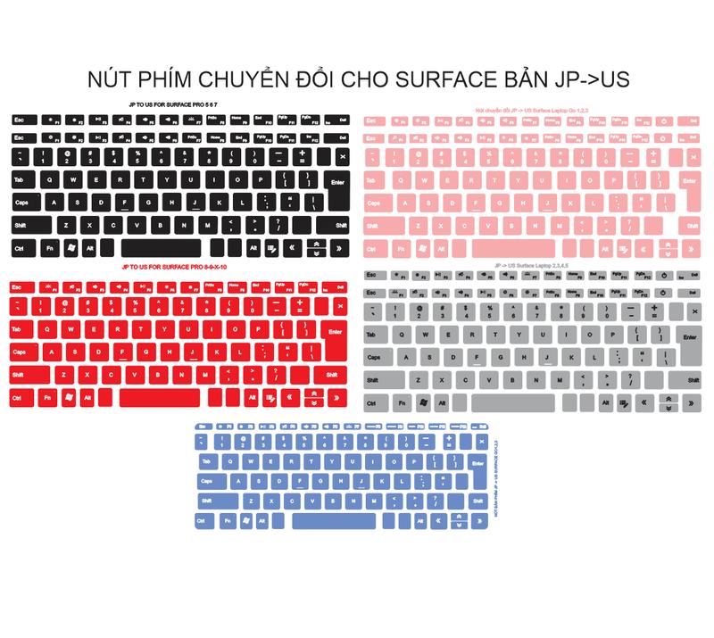 BỘ NÚT PHÍM SURFACE CHUYỂN ĐỔI JAPAN (JP) -> MỸ (US) CHO LAPTOP, TABLET,...(mẫu khác ib shop)