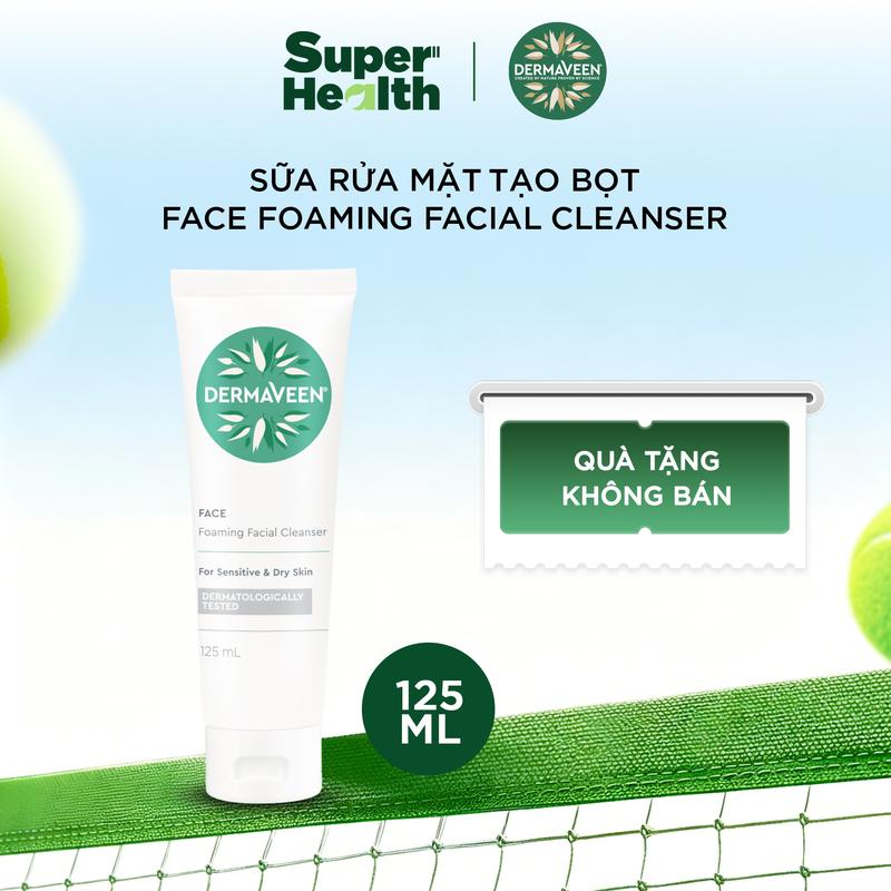 Sữa Rửa Mặt Dạng Bọt Cho Da Khô & Nhạy Cảm DermaVeen Foaming Facial Cleanser 12