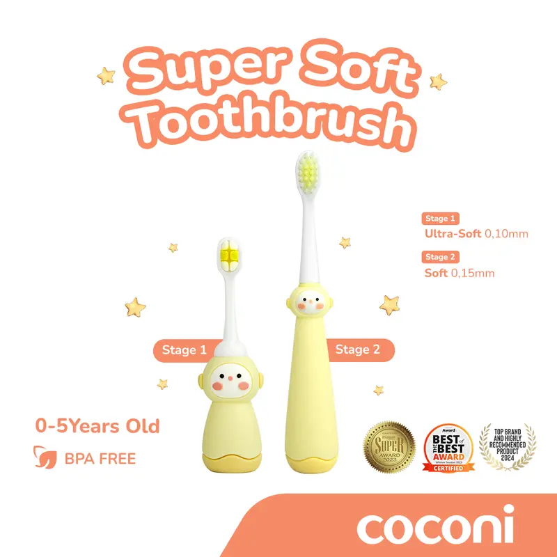 COCONI Super Soft Toothbrush | Sikat Gigi Bayi Anak Balita Super Lembut 0