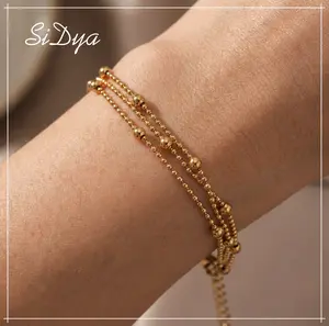 SiDya - Gelang 3 Layer Biji Lada Gold Tampil Mewah Tanpa Ribet Dengan Desain Elegan Dan Kualitas Terbaik
