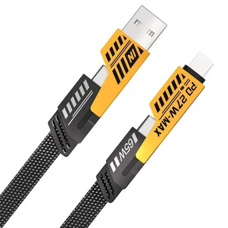 [Cod] Cáp USB, 4 trong 1, Sạc siêu nhanh 65W + PD 27W 2 đến 2, Cáp bện, Tương thích với Samsung, Huawei, iPhone, Android, USB 11 12 13 14 15 16 Pro Max, [Thanh Toán Khi Nhận Hàng]
