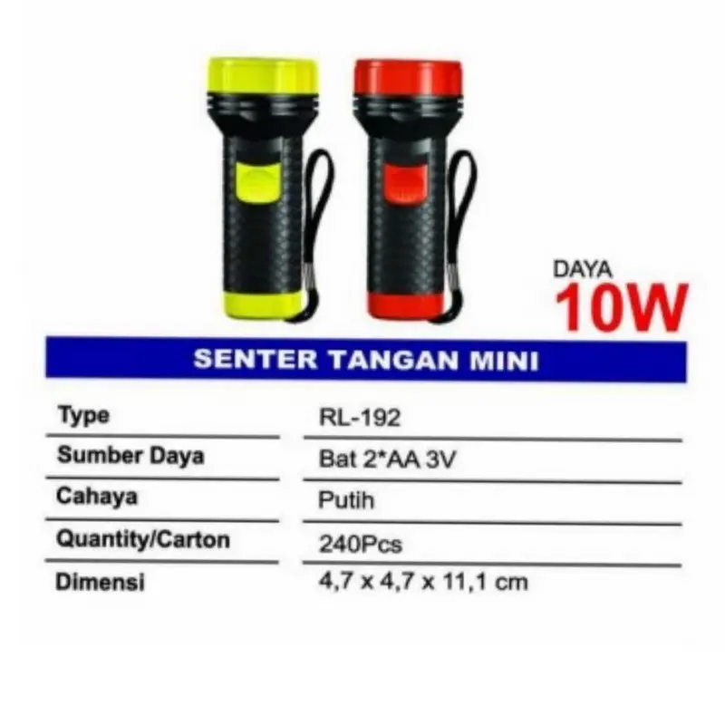 Senter Tangan Mini Led Super Terang 10 Watt Mitsuyama RL-192 1