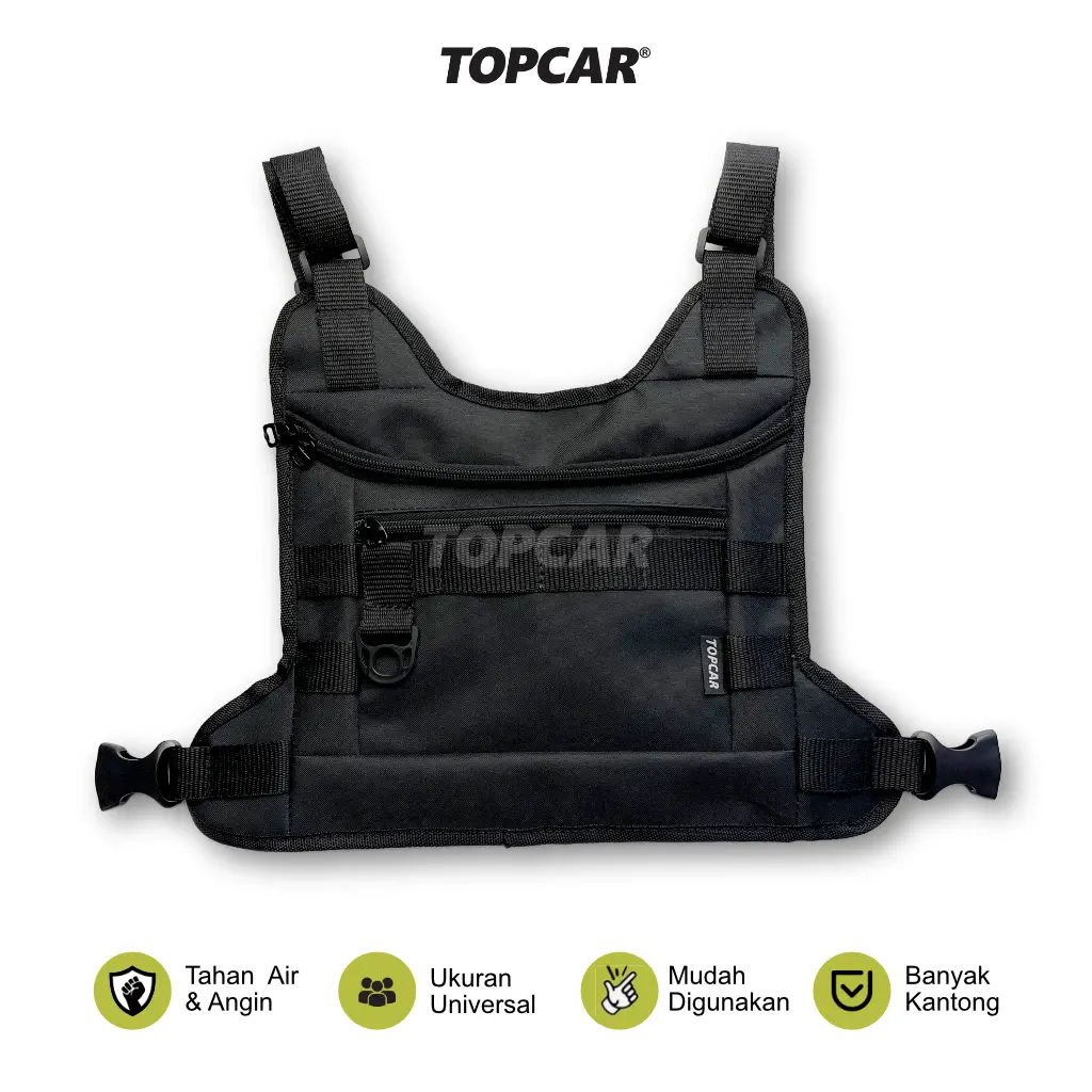 Tas Dada Kantong Biker Ojek Onlen Waistbag Pria Pinggang by TOPCAR