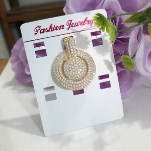 Liontin permata topi bundar accessories perhiasan wanita dewasa dengan warna gold