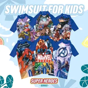Baju Renang Anak Laki Laki Karakter Superhero 1-9Th