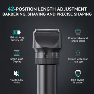 Kensen Professional Wireless 3 in 1 Hair Trimmer Shaver Clipper Mesin Cukur Potong Gunting Rechargeable Kumis Jenggot 2