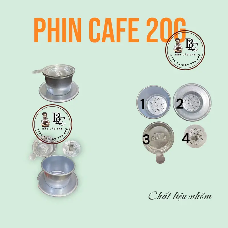 phin ủ cafe,ấm ủ cà phê 20g,100g,200g tiện lợi, chất liệu nhôm hàng loại 1,ấm to ủ cà phê 6