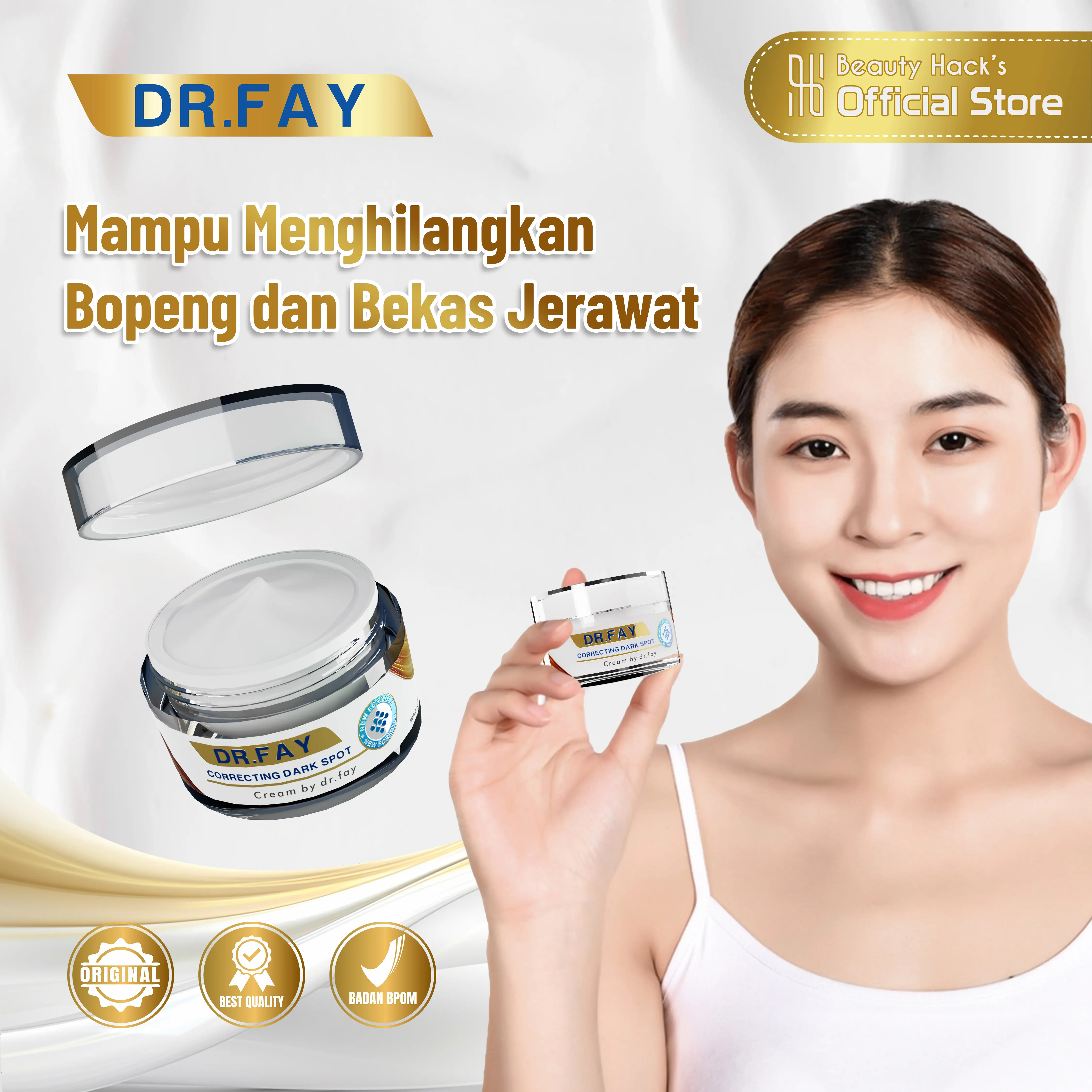 Dr Fay Cream Original - Penghilang Flek Hitam & Bekas Jerawat Perawatan Wajah