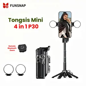 FUNSNAP Tongsis Mini 4 in 1 P30 + Remote Bluetooth Zoom • Tongkat Selfie Tripod 360° HP Universal