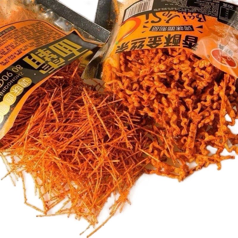 Combo 2 Gói Tăm Cay Magic Gói 56gram , Tăm Cay Xoắn Gói 30 Gram tê Cay Snack Ăn Vặt