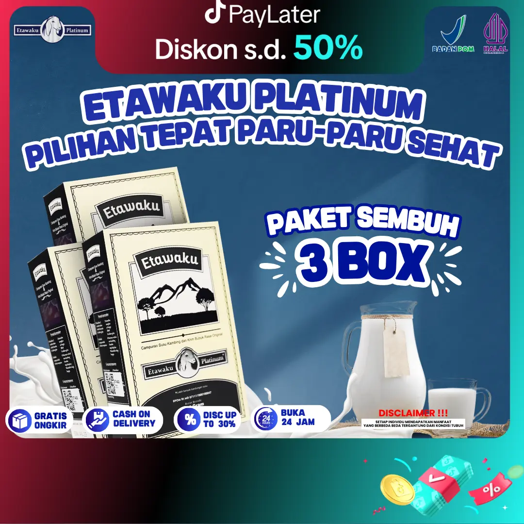 Susu Etawaku Original 3 Box | 200 gram | BPOM HALA | DISTRIBUTOR RESMI [Bisa COD] Milk Bubuk Kambing