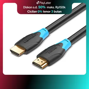 Vention Kabel HDMI 3D 4K UHD High Quality Accessories Gold Black Male Metal