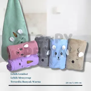 Handuk Mandi Sarang Lebah Anak Karakter Ukuran 50x100cm - Sandy Collection