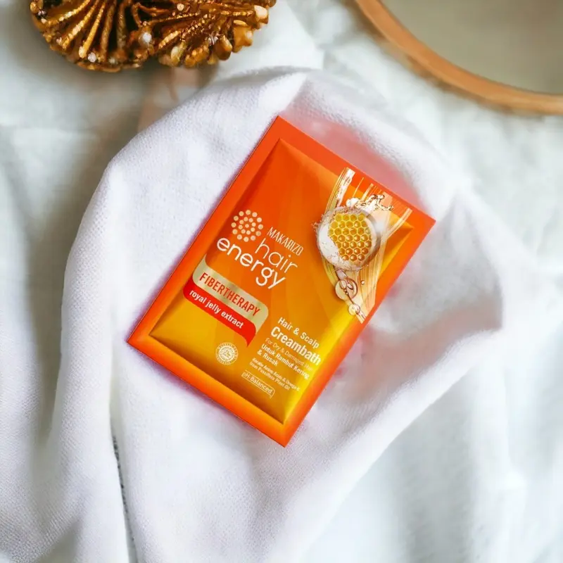 Makarizo Hair Energy Fibertherapy Hair & Scalp Creambath Royal Jelly 30 mL / Perawatan Rambut Kering & Rusak / Perawatan rambut 1