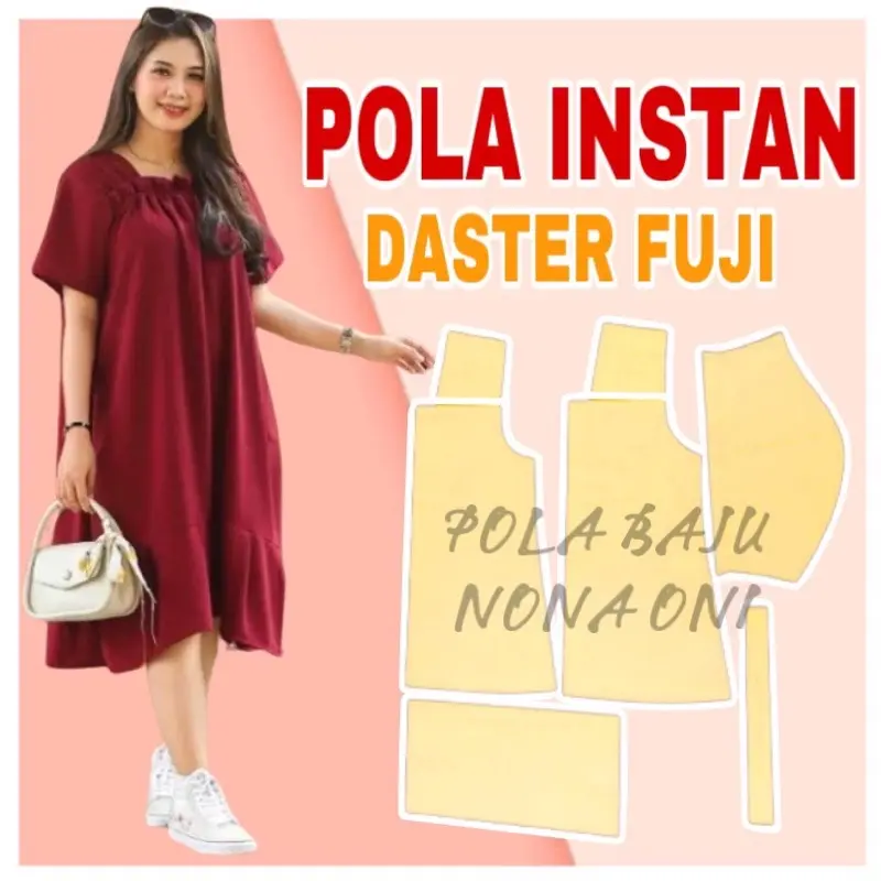 BISA COD - Pola instan daster fuji - pola jiplak daster sudah berkampuh - pola jahit daster