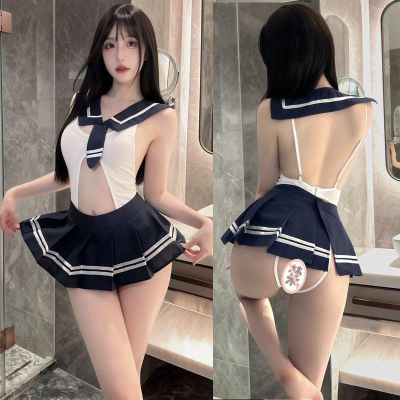 Sexy Underwear Sexy Fat MM ĐồNg PhụC Crotching Jumpsuit Cao đẳNg Set Passion Sailor Dead Kho NướC