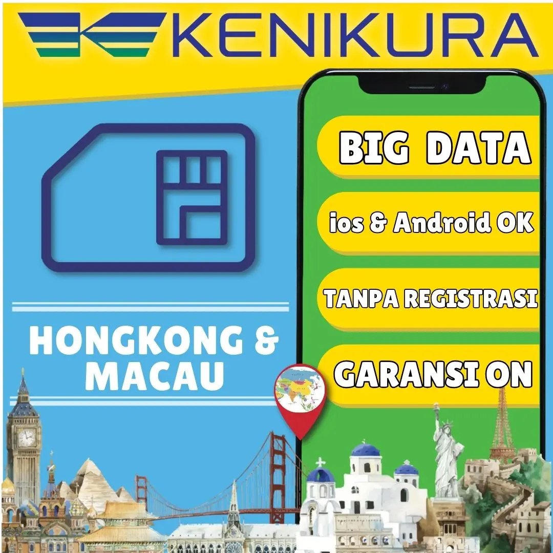 Hong kong dan Macau Simcard sim card kartu data internet Hongkong