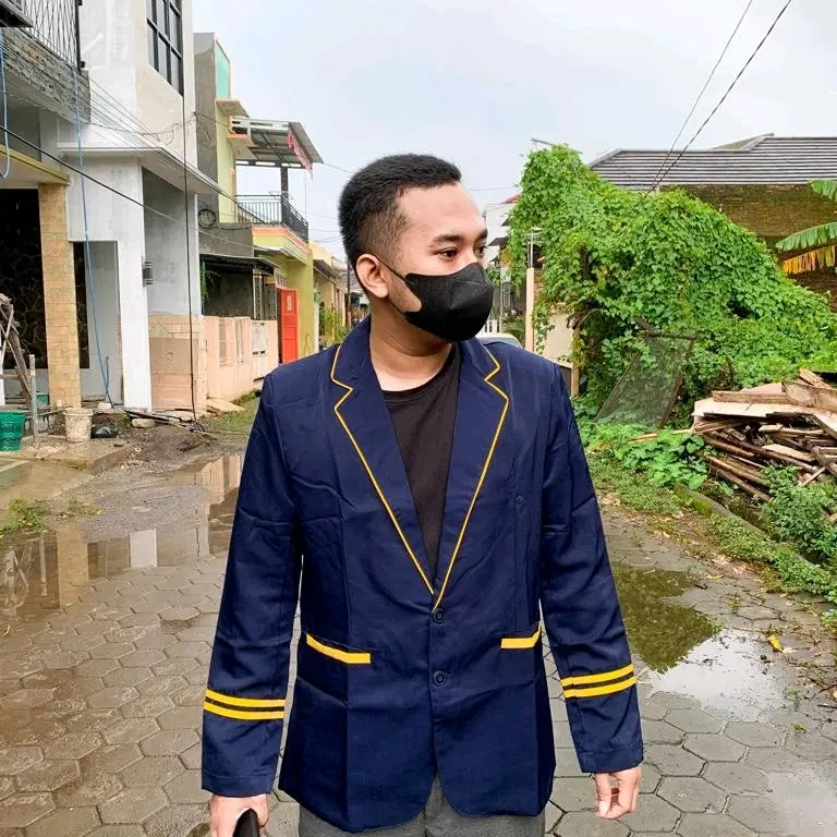 Jas Almamater Ready Stock untuk Sekolah atau Ponpes - Safety, Celana, Katun, Wearpack, Pendek, Coklat, Kerja, Pria, Baju, Hitam 3