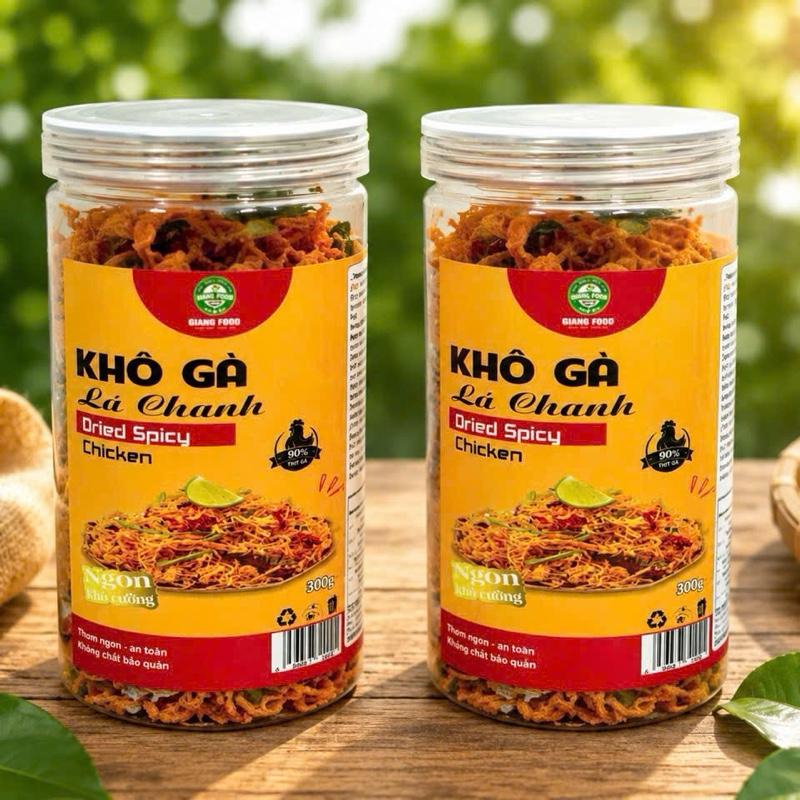 Combo 2 hủ khô gà lá chanh khô gà ngon