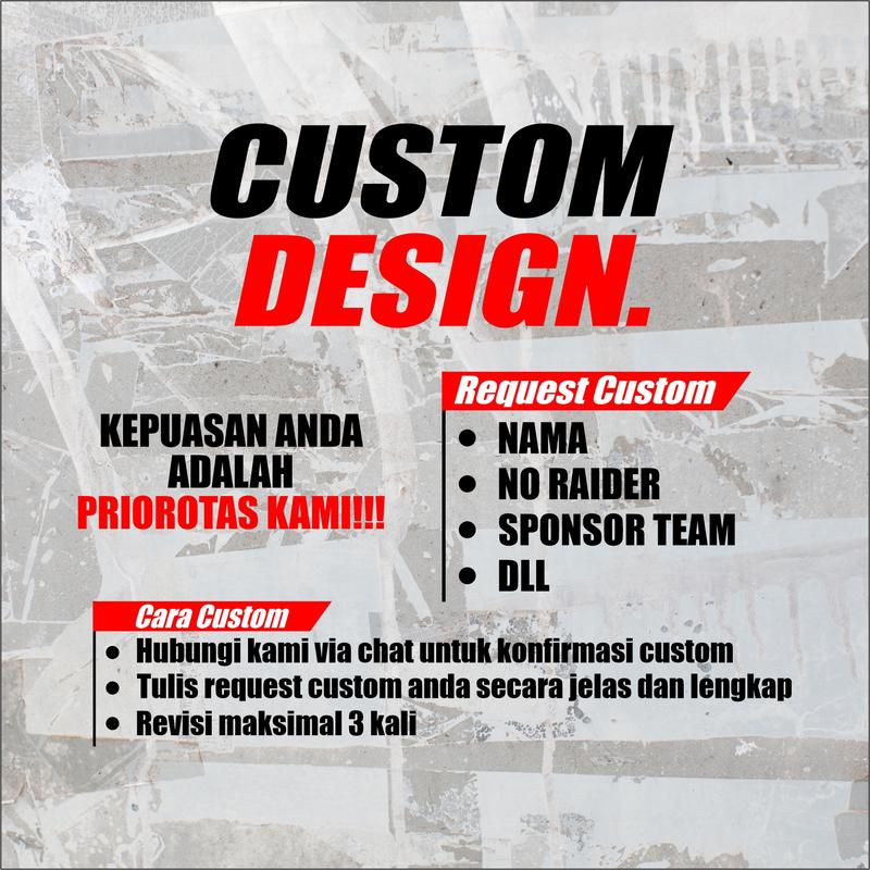 Sticker Motor RBT/GTX VEGA R New: Modif SUPERMOTO YZ CRF KLX KX KTM RBT GTX - Maskat Design 24.03 Motorcycle Glosy 5