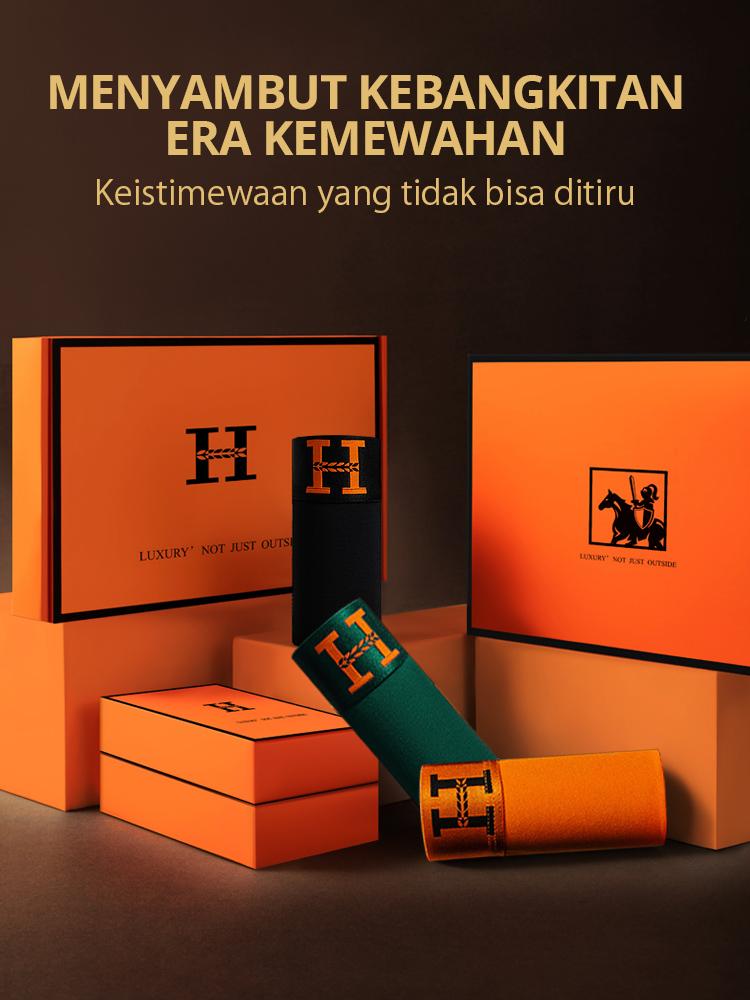 Product Introduction of [HEPNIES ISI 3PCS kemasan kotak kardus exclusive] celana boxer pria mewah berbahan sutra, trendi, menyerap keringat, dan sejuk, boxer pria berkualitas tinggi gaya Korea 5