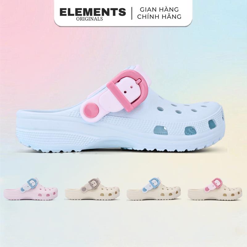 E26 [Mix màu quai] Dép sục nam nữ ELEMENTS Buckle Clog KHÓA NHỰA EVA nguyên sinh quai khoen nhựa siêu nhẹ đi biển đi chơi