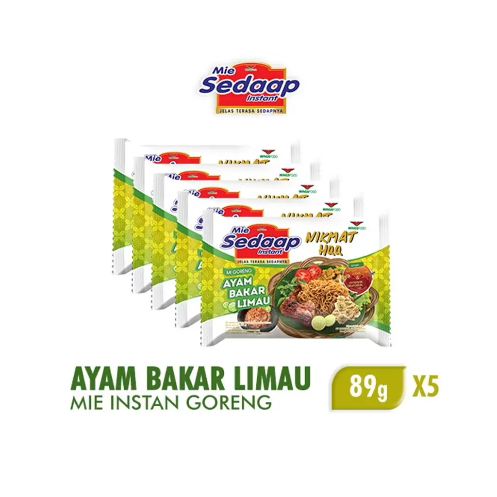 [MAGGI INDONESIA | KK TRADING] 5pcs Mie Sedaap ayam bakar limau PROMO BUNDLING X 89g
