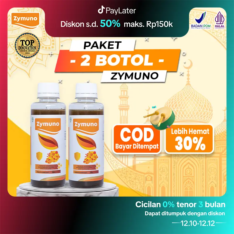 [PAKET 2 BOTOL] Madu Zymuno Original 200ml / Botol - Alami, BPOM, & Halal