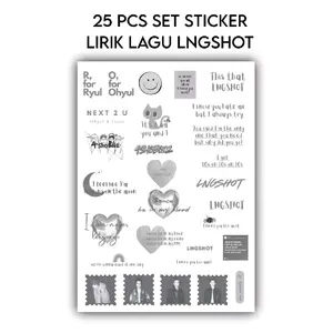 [25 PCS] SET STIKER LIRIK LAGU LNGSHOT