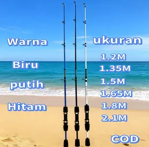 Erat Karbon Ultralight 1.2-2,1m Gagang EVA 3/4 Bagian Joran Pancing Bait Casting Ideal untuk Teknik Pancing Anda