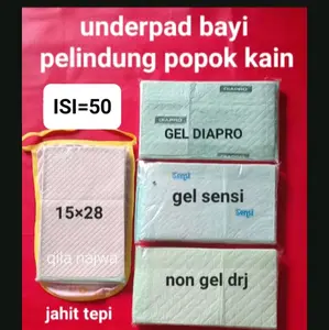 Underpad Bayi isi=50 , 20 Lembar untuk Bayi Baru Lahir Diaper Popok Baby Happy Perlak Tidur Aman Nyaman 15x28cm