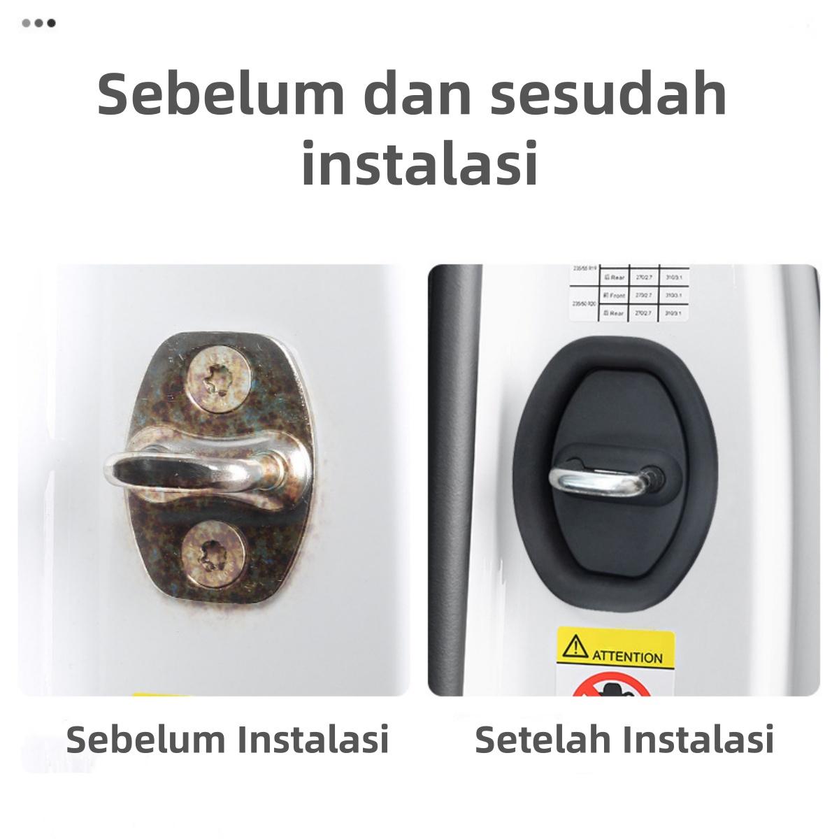 [Meta] Bantalan pelindung kunci pintu mobil silikon peredam suara dan peredam guncangan penutup pelindung kunci pintu mobil / selongsong karet kunci pintu mobil universal Car