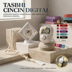 TZ-221 Souvenir 1 Set Tabih Digital & Tasbih Mutiara 99 6mm dengan Desain Elegan dan Fungsi Praktis Cocok untuk Hadiah