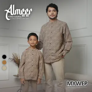 MYWEP Almeer Koko Couple Ayah dan Anak Lengan Panjang Edisi Baju Muslim Dewasa Lebaran 2026 Nyaman, Elegan & Eksklusif