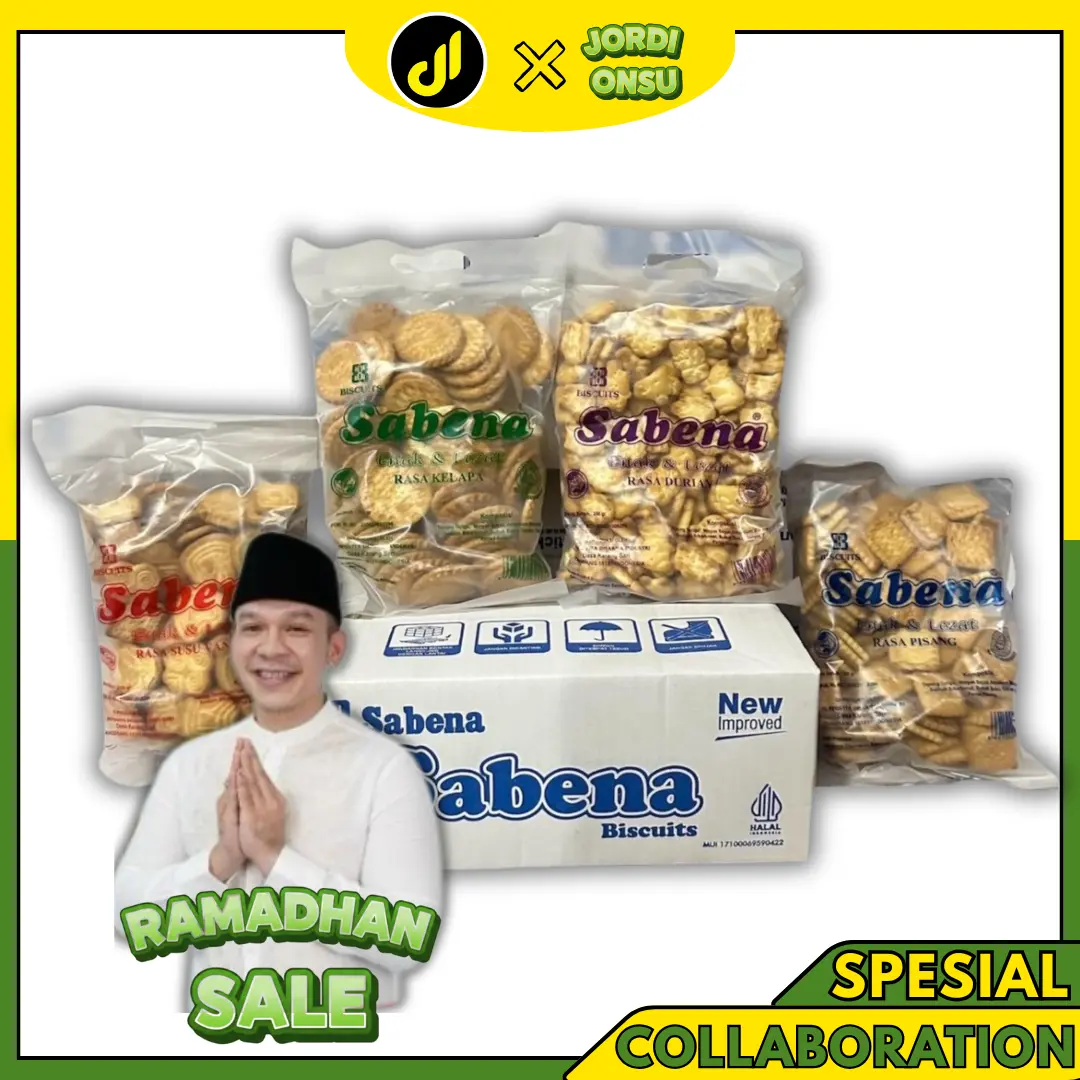 ( JORDI X dutasnack.id)  SABENA BISKUIT NEW isi 4 kantong 4 rasa biscuits