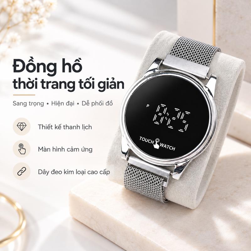 BENCYFIT S đồng hồ thông minh dành cho cặp đôi nam nữ 2026, màn hình cảm ứng, thiết kế siêu mỏng, đa chức năng, phong cách thể thao Hàn Quốc, chất liệu Promax Ytin, chất lượng cuộc gọi vượt trội, thiết kế đơn giản và thời thượng