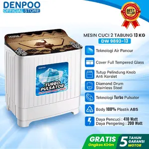 Mesin Cuci Denpoo DW 9893K Platinum, 13 Kg