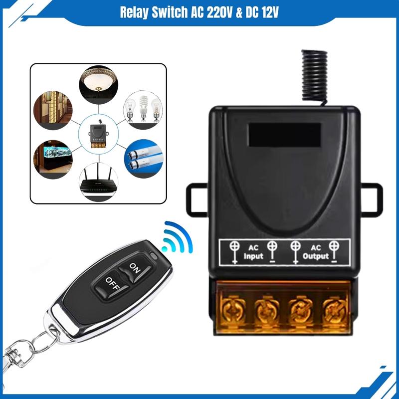 Saklar Lampu Kipas On Off Wireless Relay Switch AC 220V DC 12V 1CH 1