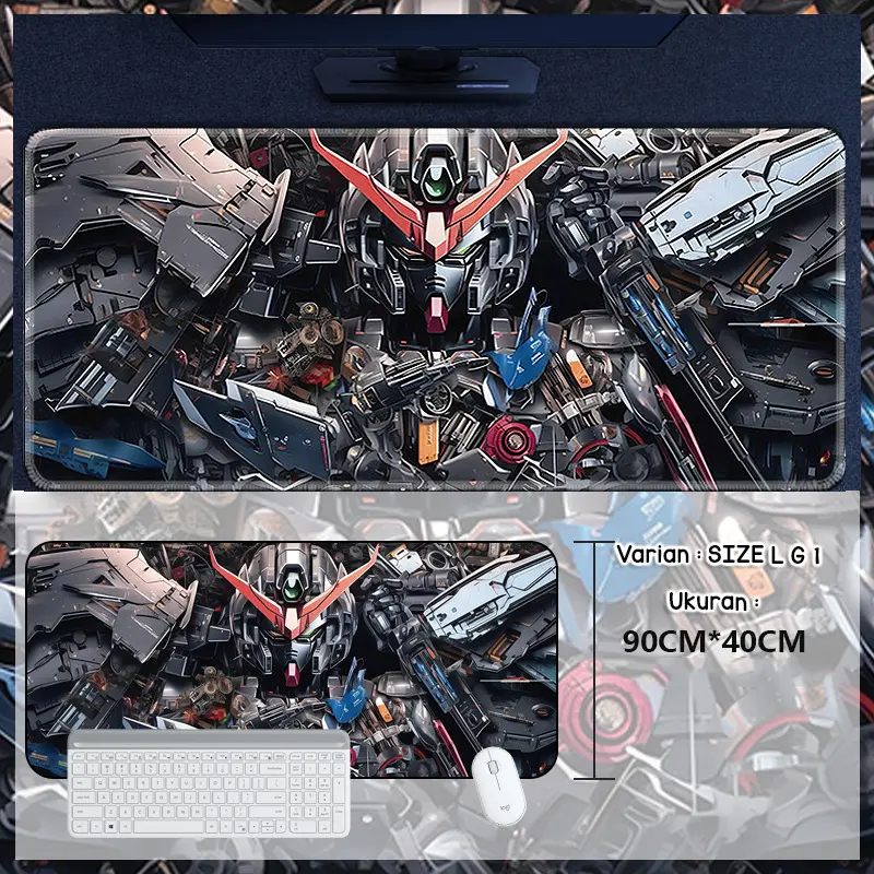 BIG SIZE L 90CMX40CM PREMIUM DESKMAT MOUSE PAD PANJANG ROBOT GUNDAM LARGE KEYBOARD MOUSEPAD GAMING ANTI SLIP GUNPLA GUNDAM SEED 4