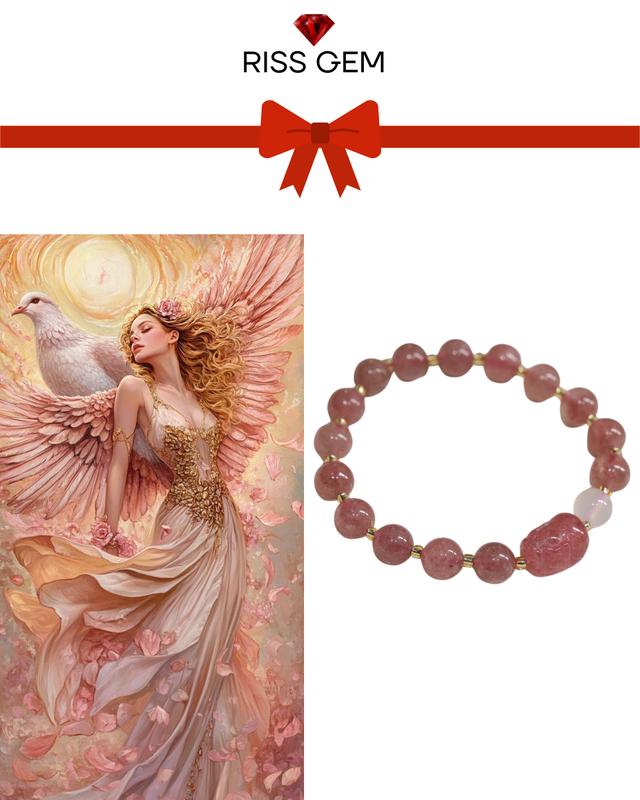  Vòng Tay Đá Thạch Anh Dâu Kết Hợp Charm Đá Tì Hưu Mang Ý Nghĩa Thu Hút Tình Duyên Và Tài Vận 