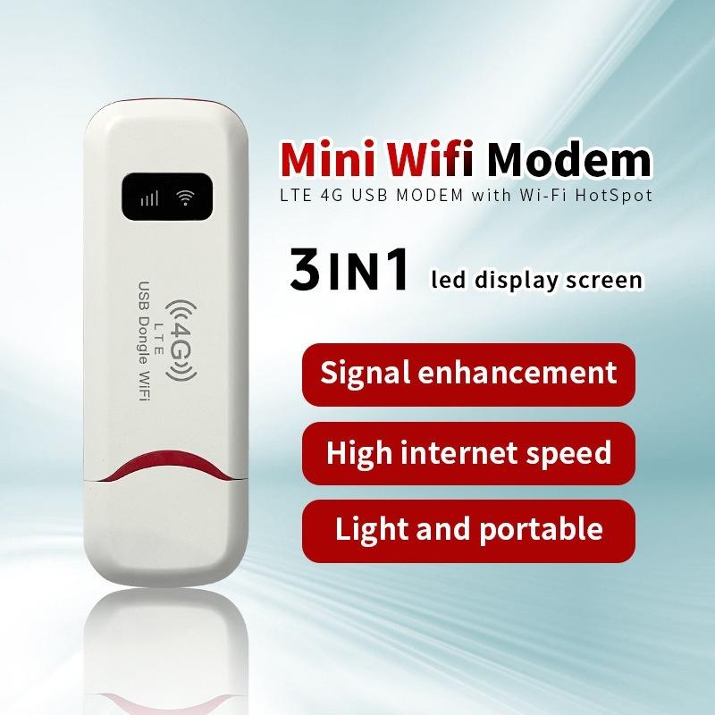 Modem 4G LTE, JAPOO, WiFi, Usb Pocket Wifi Modem, Bộ mở rộng tín hiệu mạng, Bộ định tuyến không dây, Wifi Extender, Tốc độ 500Mbps 8