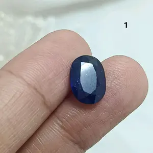 Batu Permata Mulia Natural Blue Sapphire Cutting Oval  - Blue Safir. Kating Oval Asli