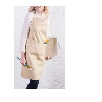 Celemek style polos hitam Unisex Apron masak dapur cocok untuk With Pocket Black 4