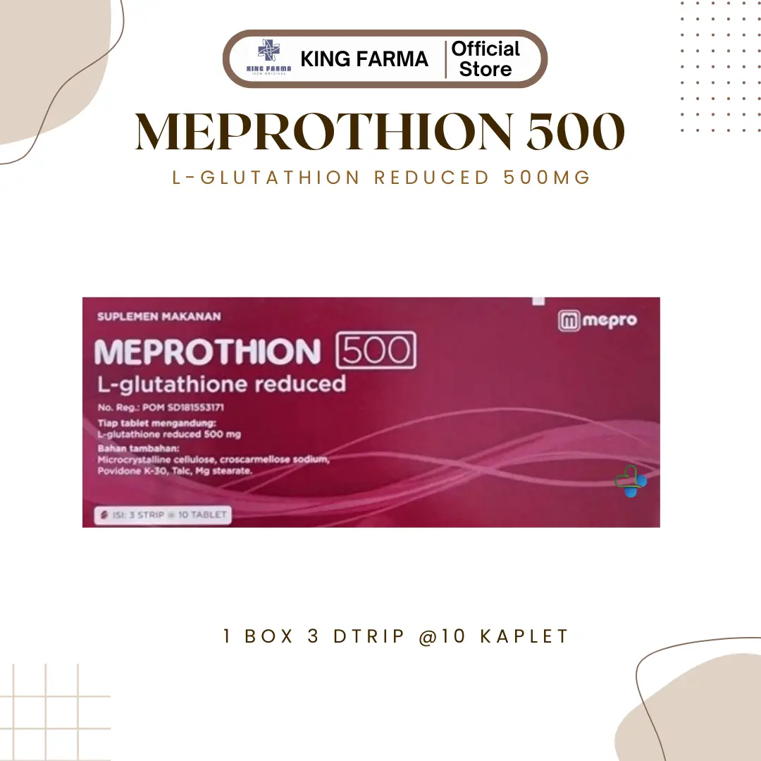 Live) 1 Box Meprothion 500 l-glutathione 30 kapsul Dewasa - Shop