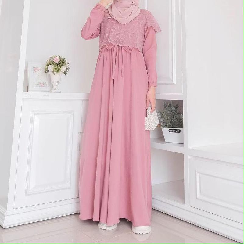 EMMA by STAR 09 STORE Dress Brokat Remaja dgn Tali Pinggang,Cantik,Anggun,& Elegan. 4