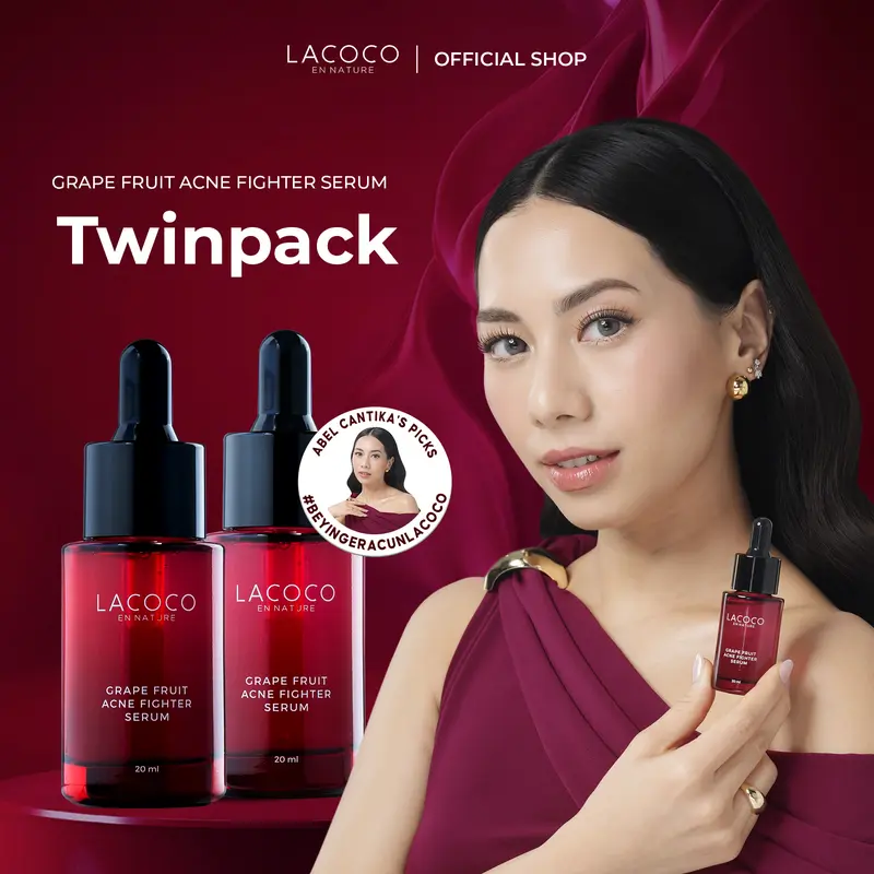 [BELI 2 MAKIN CUAN] Lacoco Grape Fruit Acne Fighter Serum 20ml Berjerawat Perawatan Wajah 0