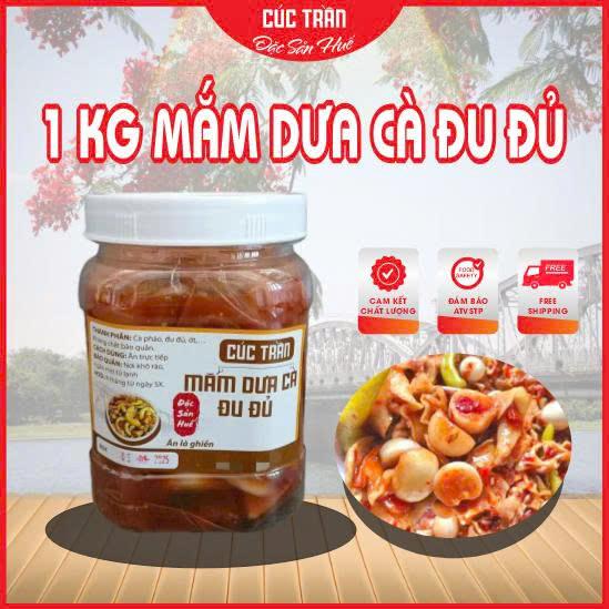 1 kg mắm dưa cà đu đủ giòn rụm chuẩn ngon vị Huế, đặc sản Huế hủ  - 593
