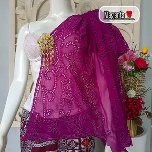 kain bordir full kerawang ulir Guncang Bahan tulle Berguncang crinkle toko Random tile brokat