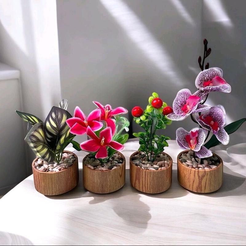 Paket Bunga 4pcs sesuai foto artificial vas aesthetic 0